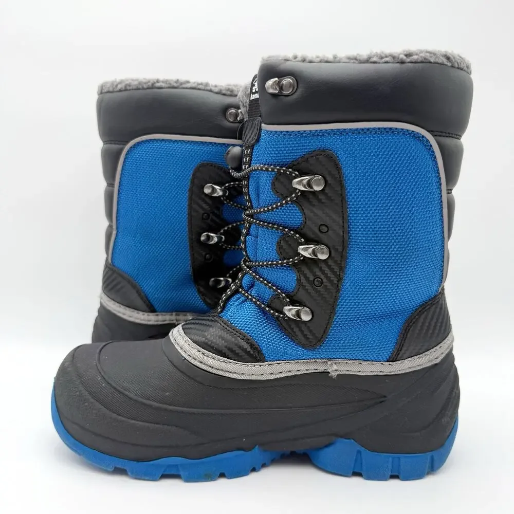 Kamik Kids Luke 3 Snow Boots US 5 EU 37 Blue Waterproof Insulated EUC